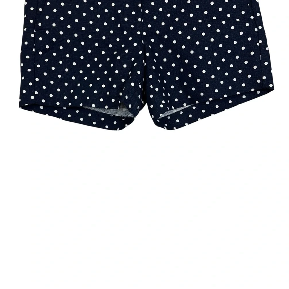J. Crew Factory Polka Dot Shorts Navy Blue and White 6